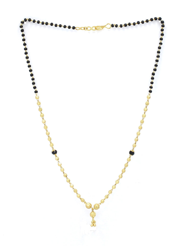 Traditional Gold Plated Round Bead Mangalsutra 💛 | Elegant Daily Wear Chain for Women