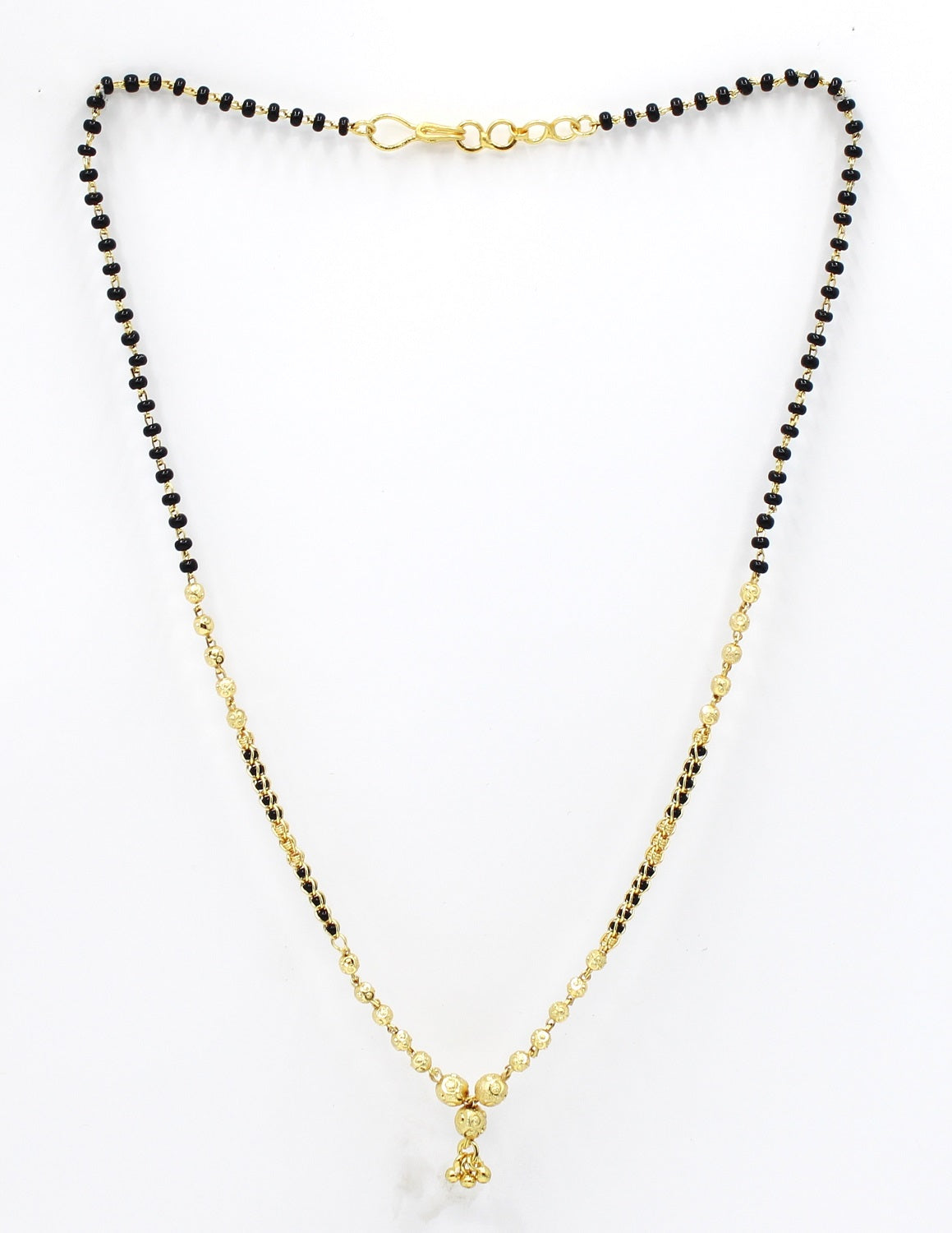 Traditional Gold Plated Mangalsutra with Black Beads – Elegant Daily Wear Design ✨