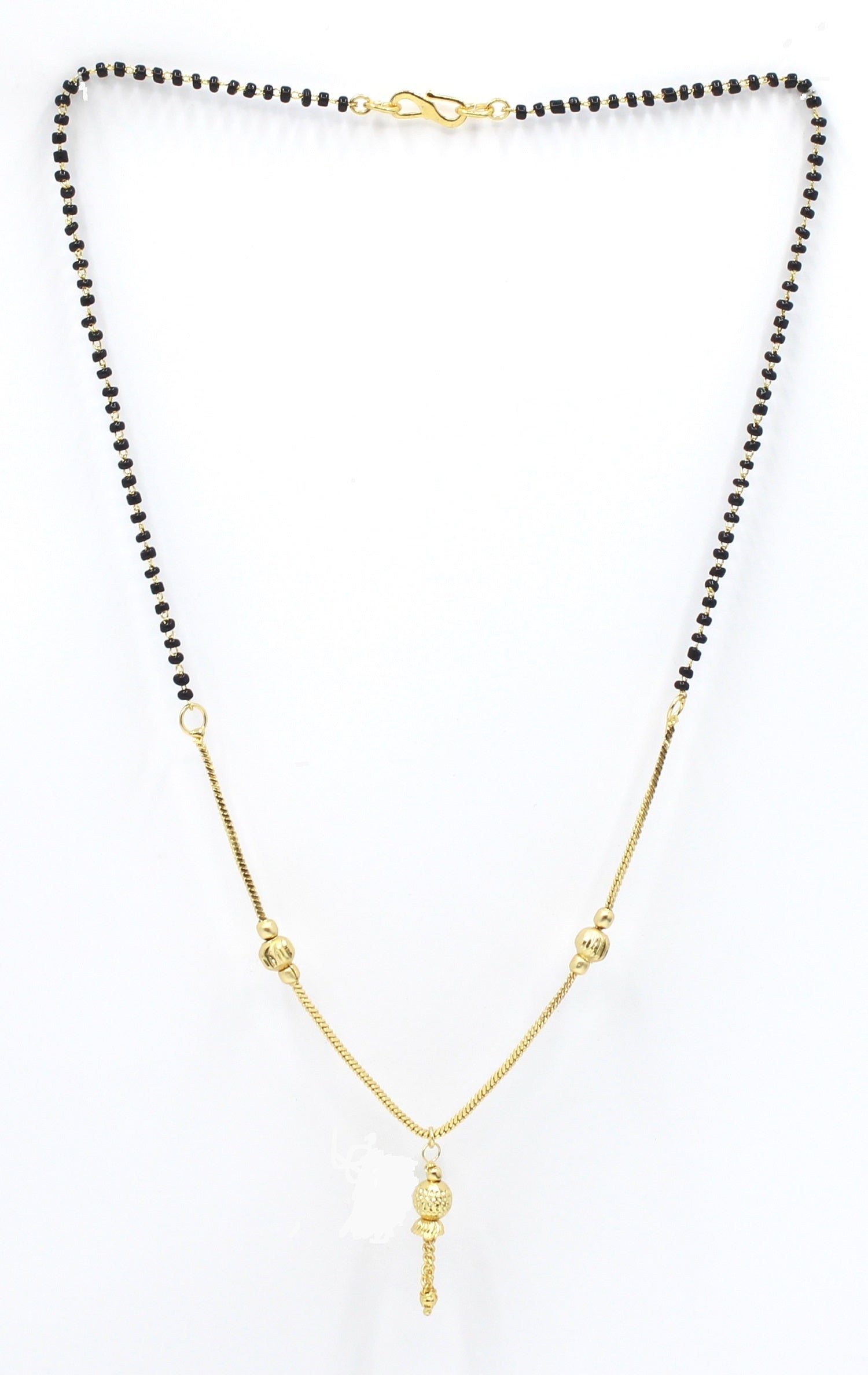 Modern Daily Wear Gold Plated Mangalsutra 💛 | Minimal Black Bead Chain for Elegant Look