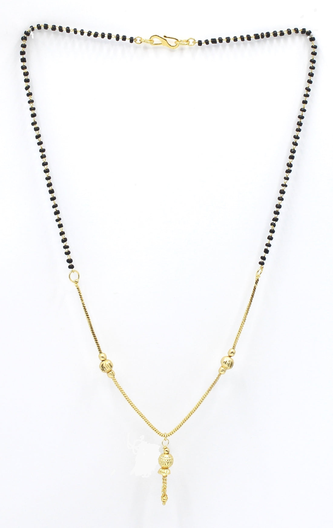 Modern Daily Wear Gold Plated Mangalsutra 💛 | Minimal Black Bead Chain for Elegant Look