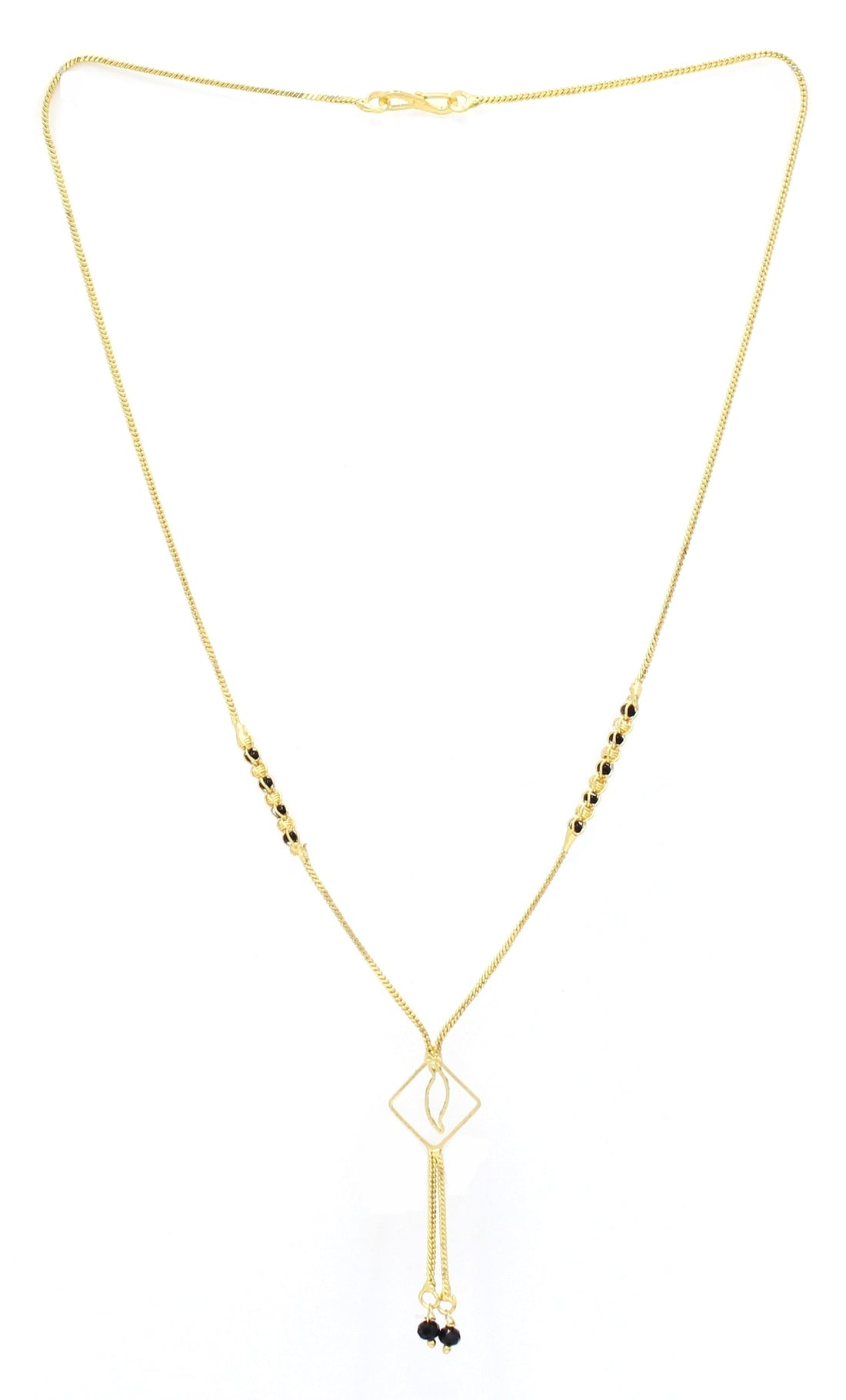 Geometric Diamond Pendant Gold-Plated Mangalsutra – Modern Minimal Daily Wear Design