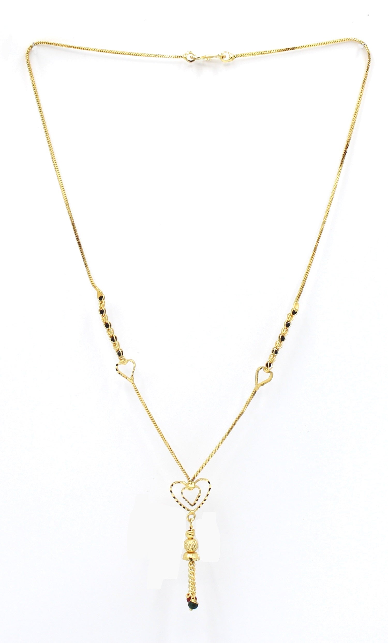Heart Design Gold Plated Mangalsutra – Modern Symbol of Love & Commitment 💖