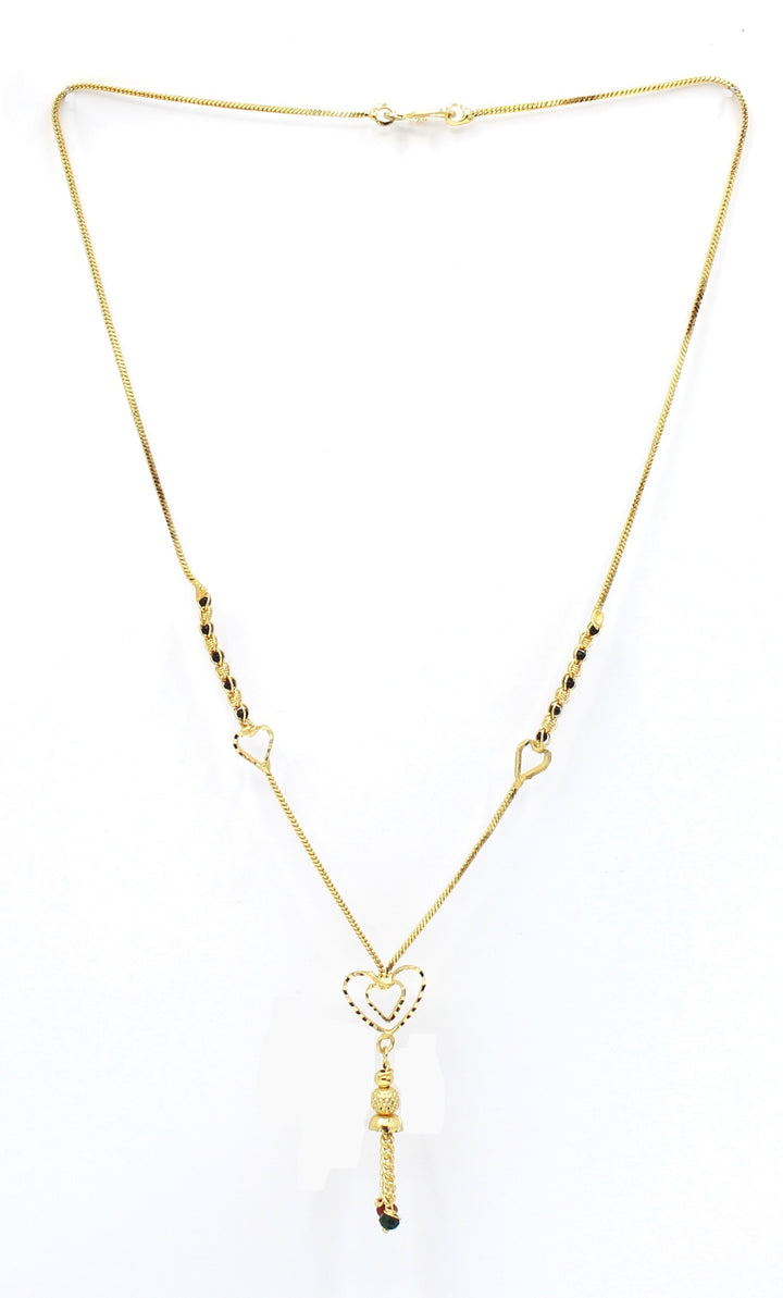 Heart Design Gold Plated Mangalsutra – Modern Symbol of Love & Commitment 💖