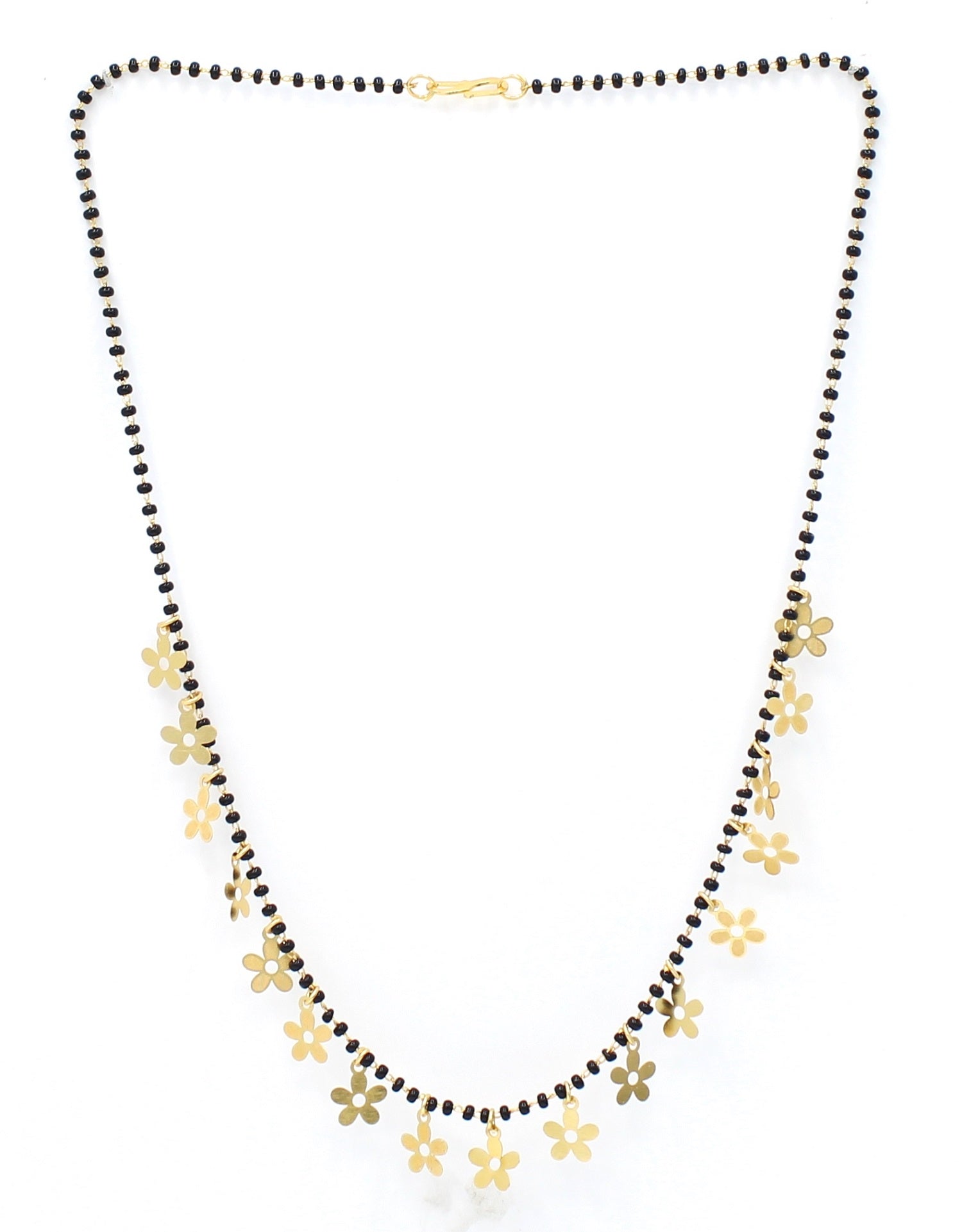 Trendy Floral Charm Gold-Plated Mangalsutra – Everyday Modern Elegance