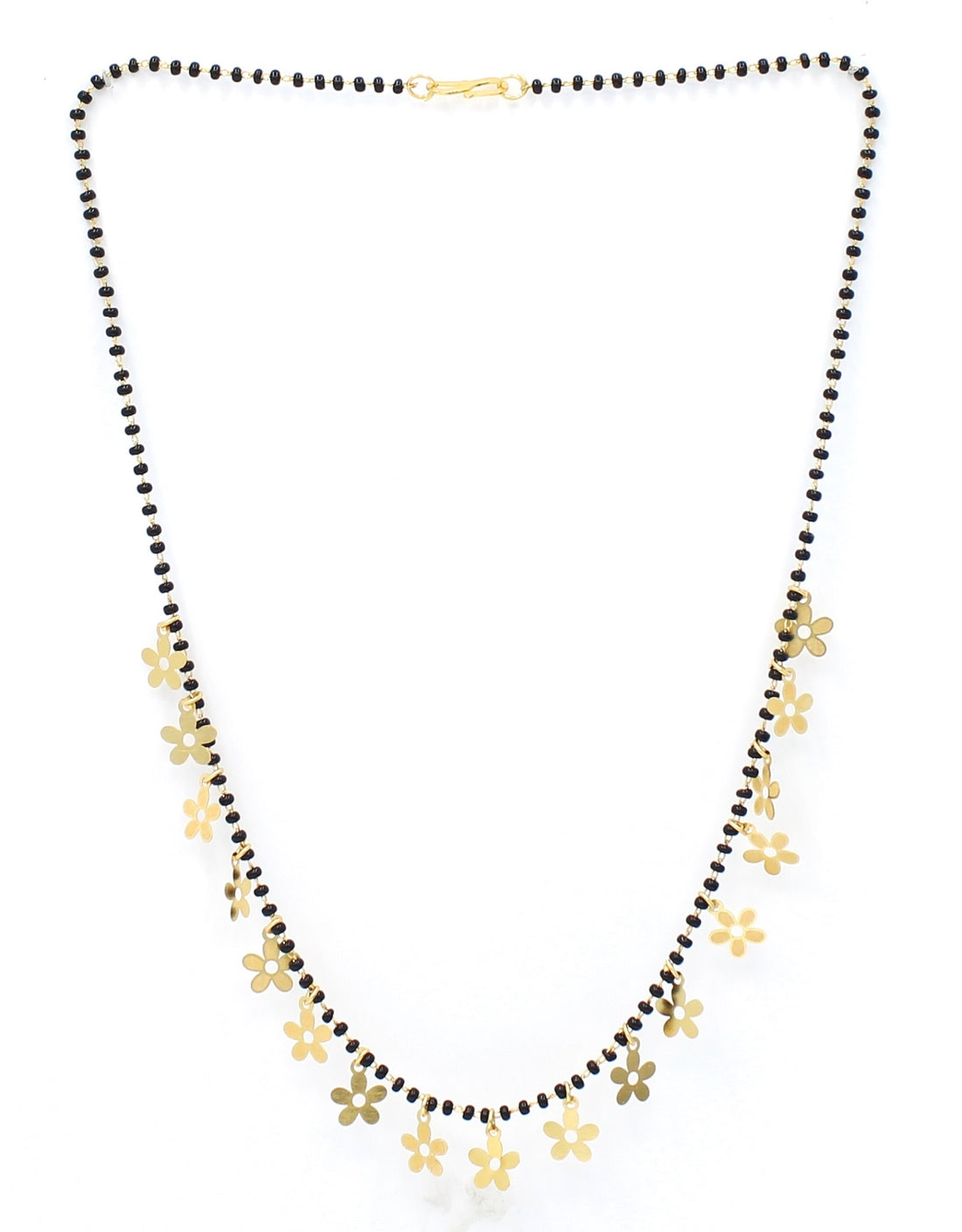 Trendy Floral Charm Gold-Plated Mangalsutra – Everyday Modern Elegance