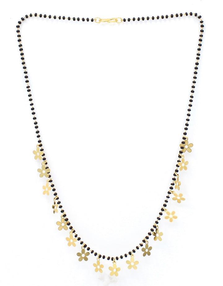 Trendy Floral Charm Gold-Plated Mangalsutra – Everyday Modern Elegance