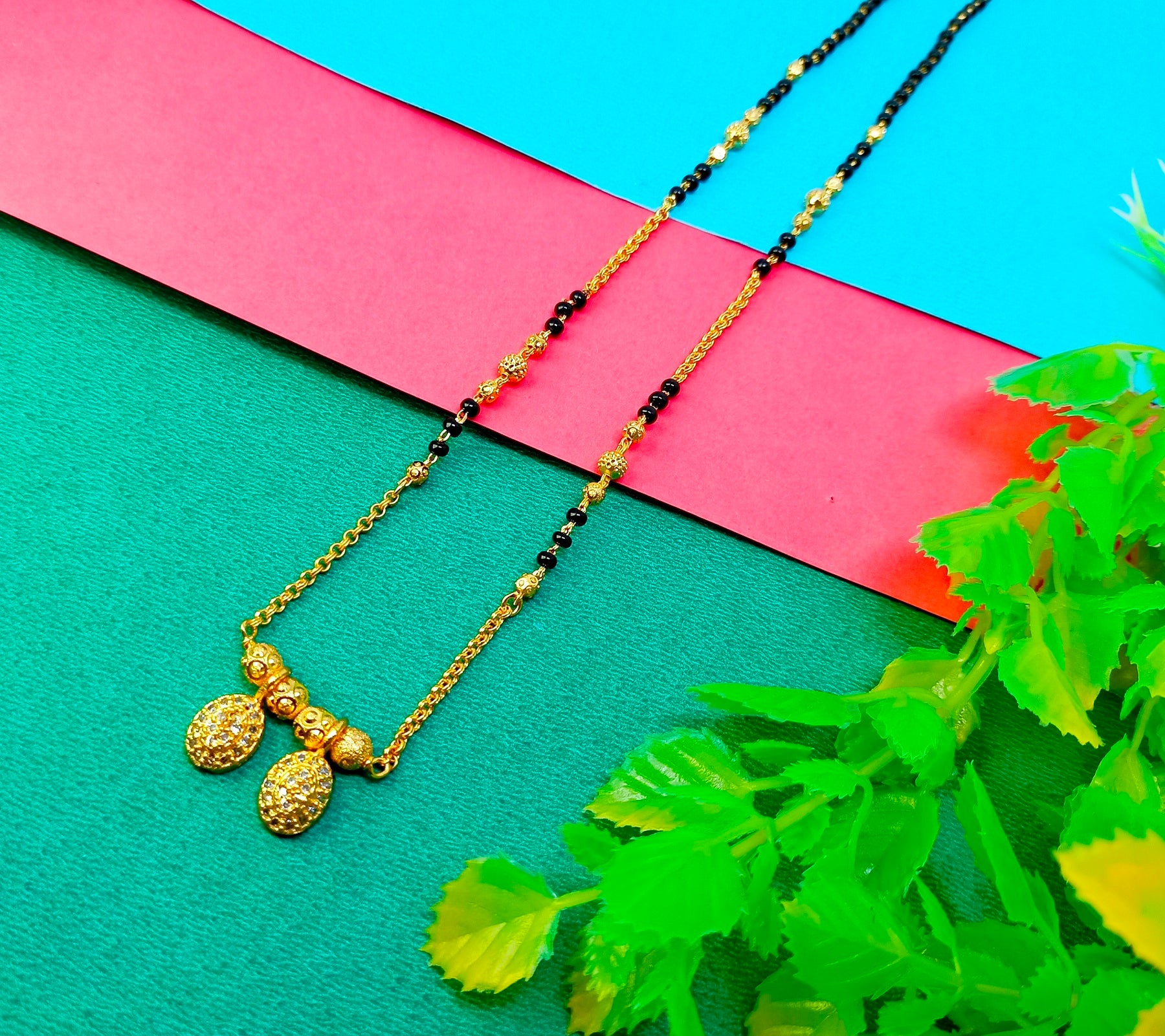 Royal Gold-Plated Double Drop Mangalsutra – Everyday Elegance with Traditional Touch 💛
