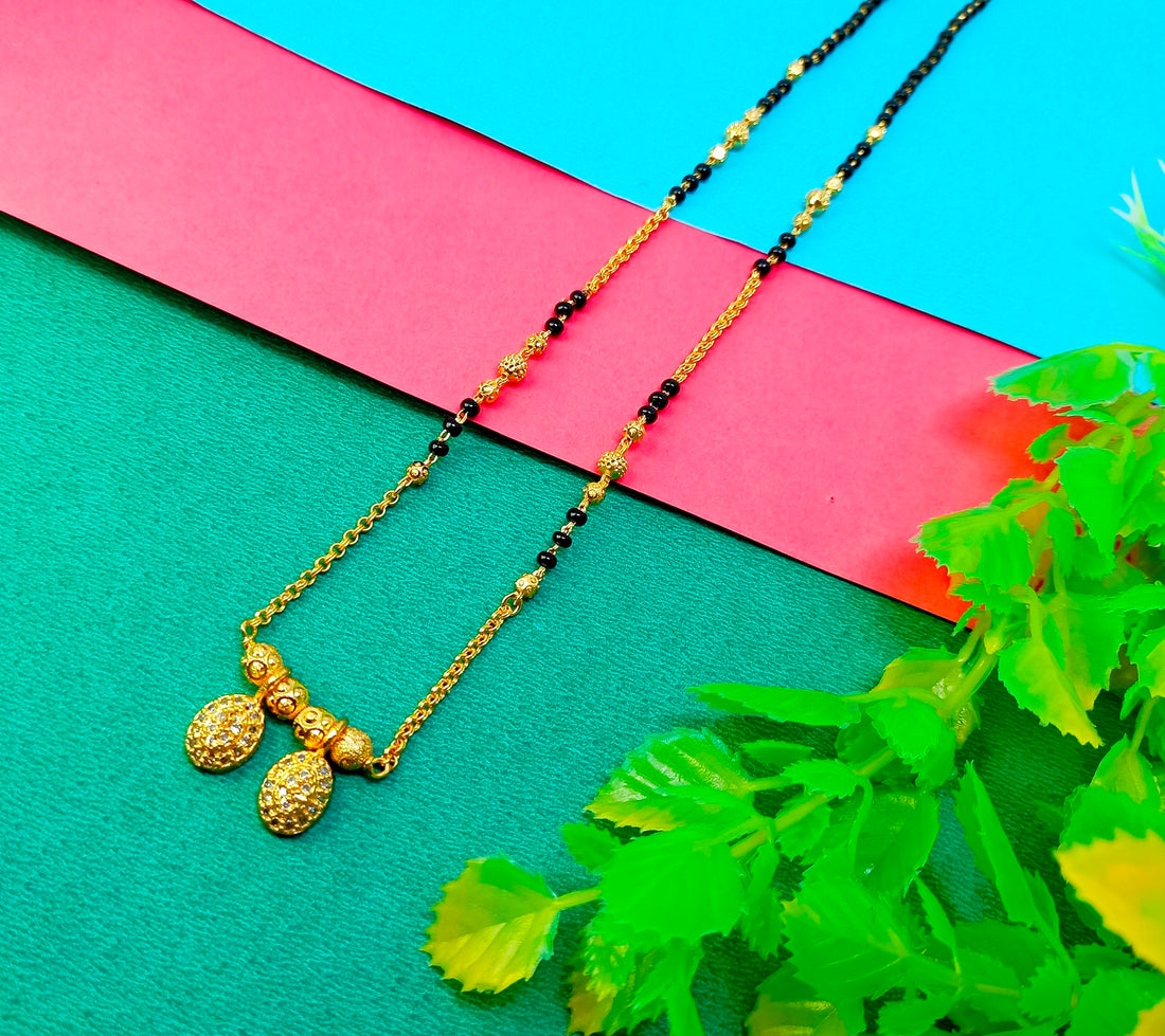 Royal Gold-Plated Double Drop Mangalsutra – Everyday Elegance with Traditional Touch 💛
