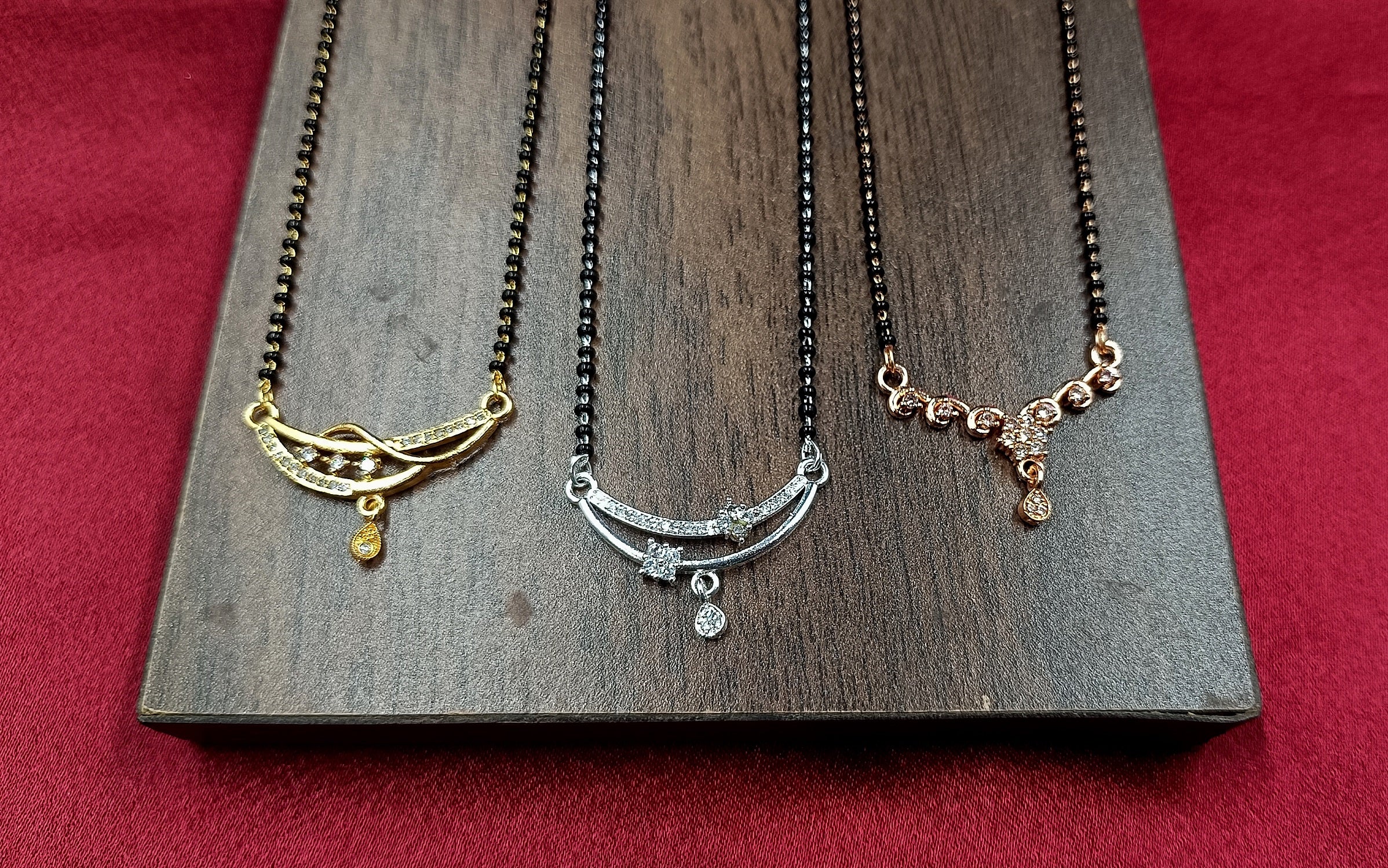 Combo of 3 Diamond Mangalsutras for Women – ₹499 Only | Stylish Look & Daily Use