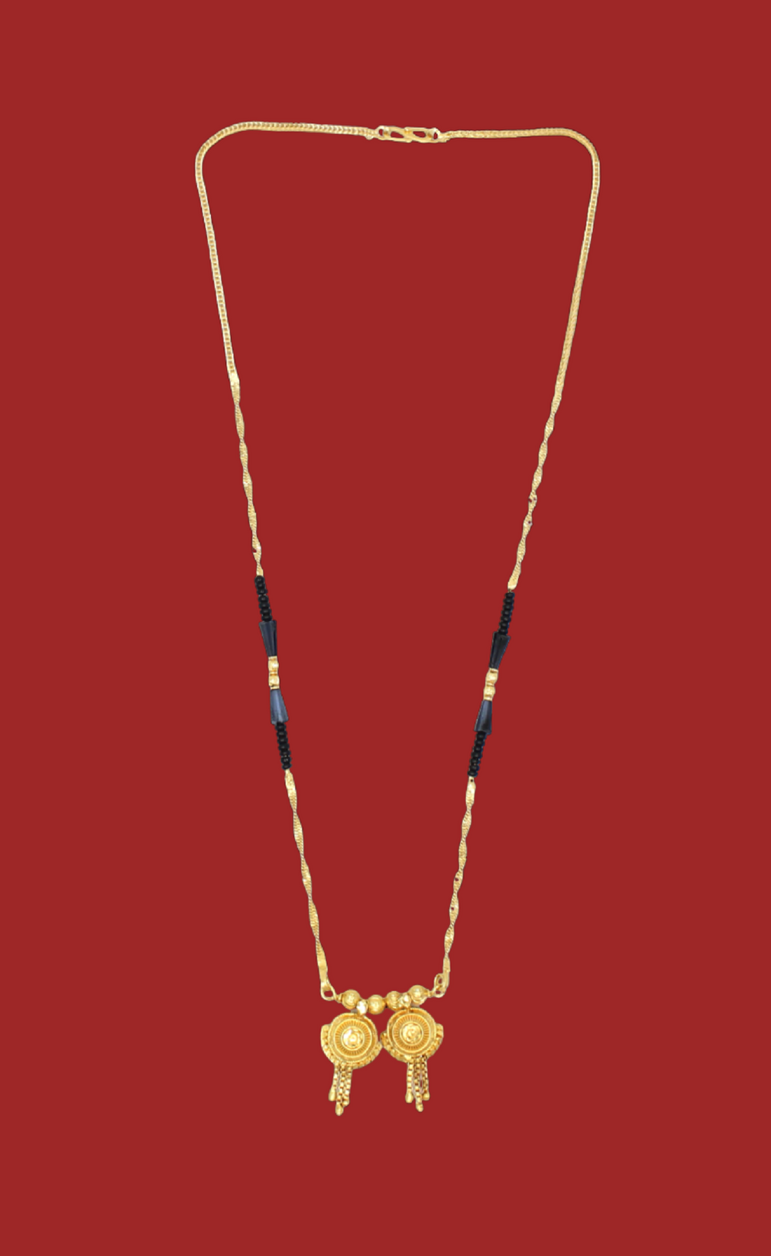 Elegant Double Layer Gold-Plated Mangalsutra – Royal Design for Modern Traditions 💛
