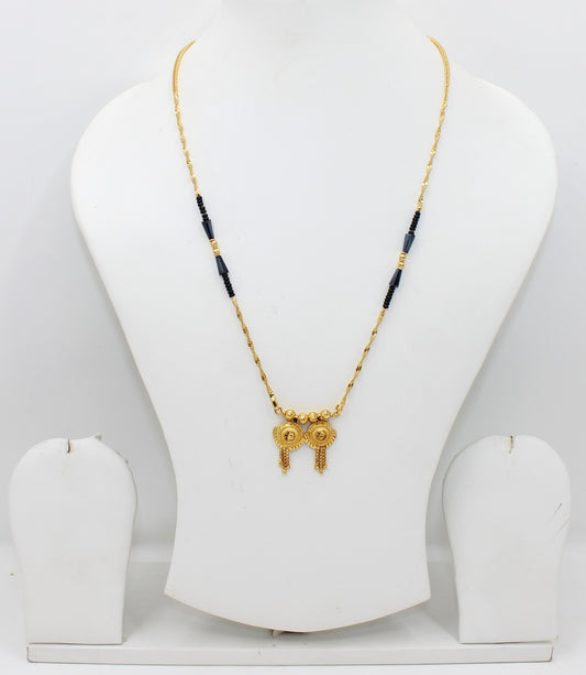 Elegant Double Layer Gold-Plated Mangalsutra – Royal Design for Modern Traditions 💛