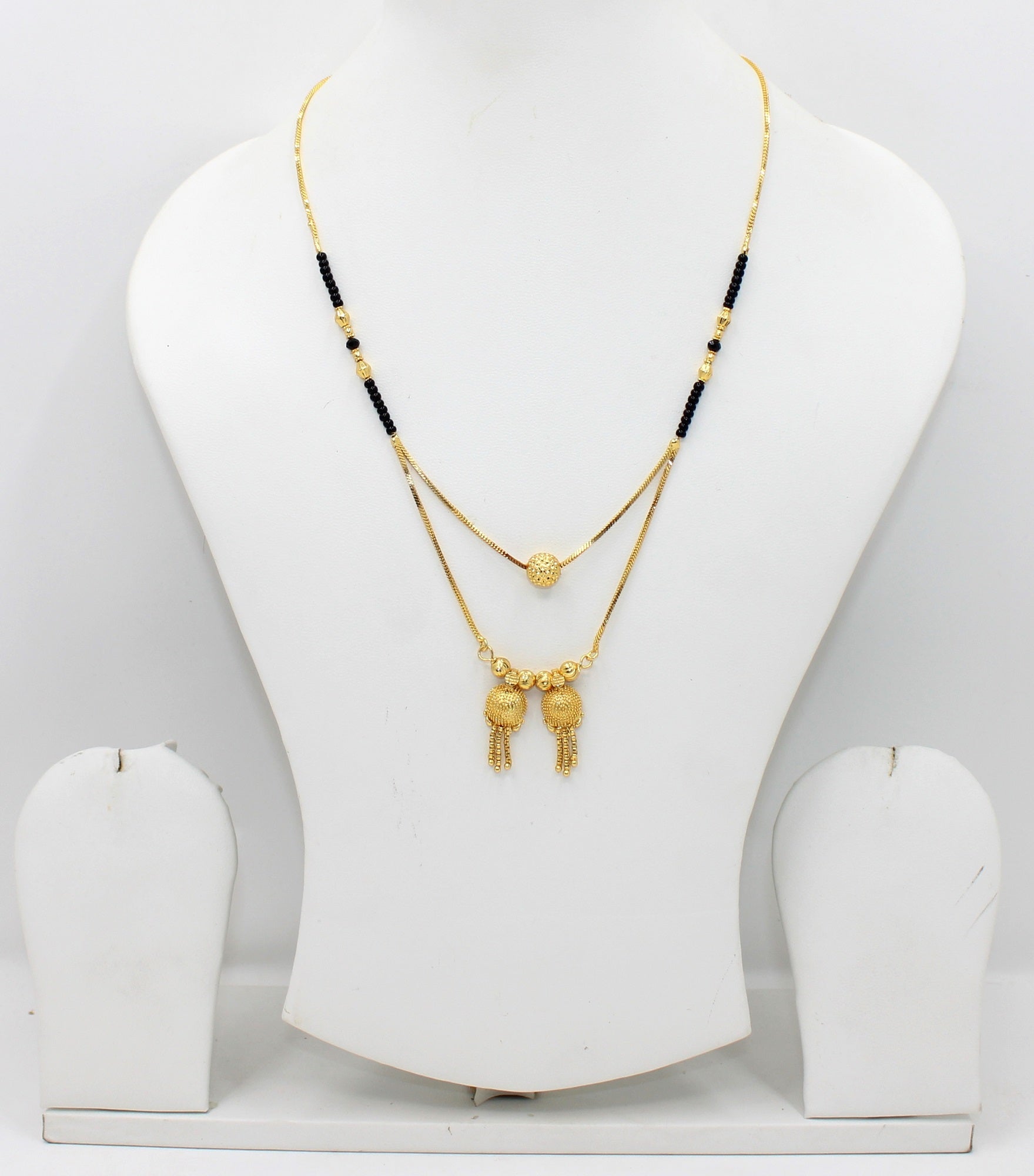 Elegant Double Layer Gold-Plated Mangalsutra – Royal Design for Modern Traditions 💛