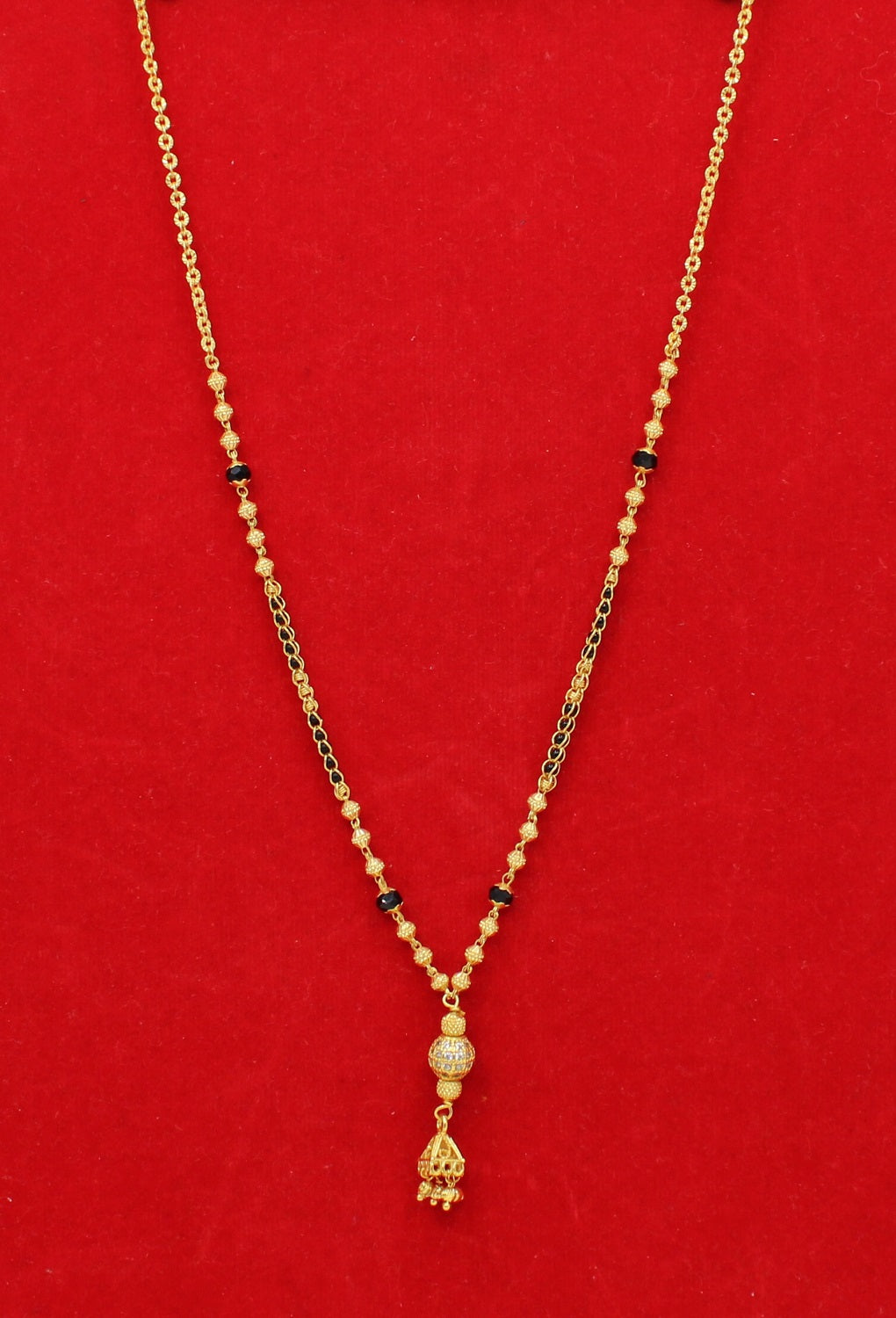 Premium Gold Plated Daily Wear Mangalsutra with Elegant Hanging Pendant – Traditional & Stylish 💛