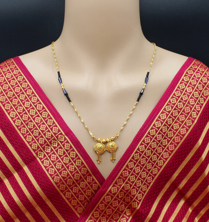 Elegant Double Layer Gold-Plated Mangalsutra – Royal Design for Modern Traditions 💛