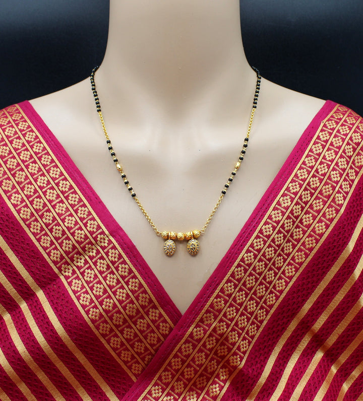 Royal Gold-Plated Double Drop Mangalsutra – Everyday Elegance with Traditional Touch 💛