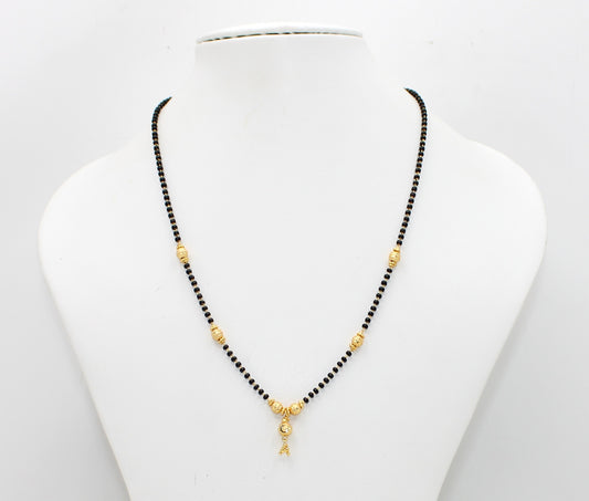 Elegant Daily Wear Black Bead Gold Plated Mangalsutra – Simple & Stylish Traditional Design 💛