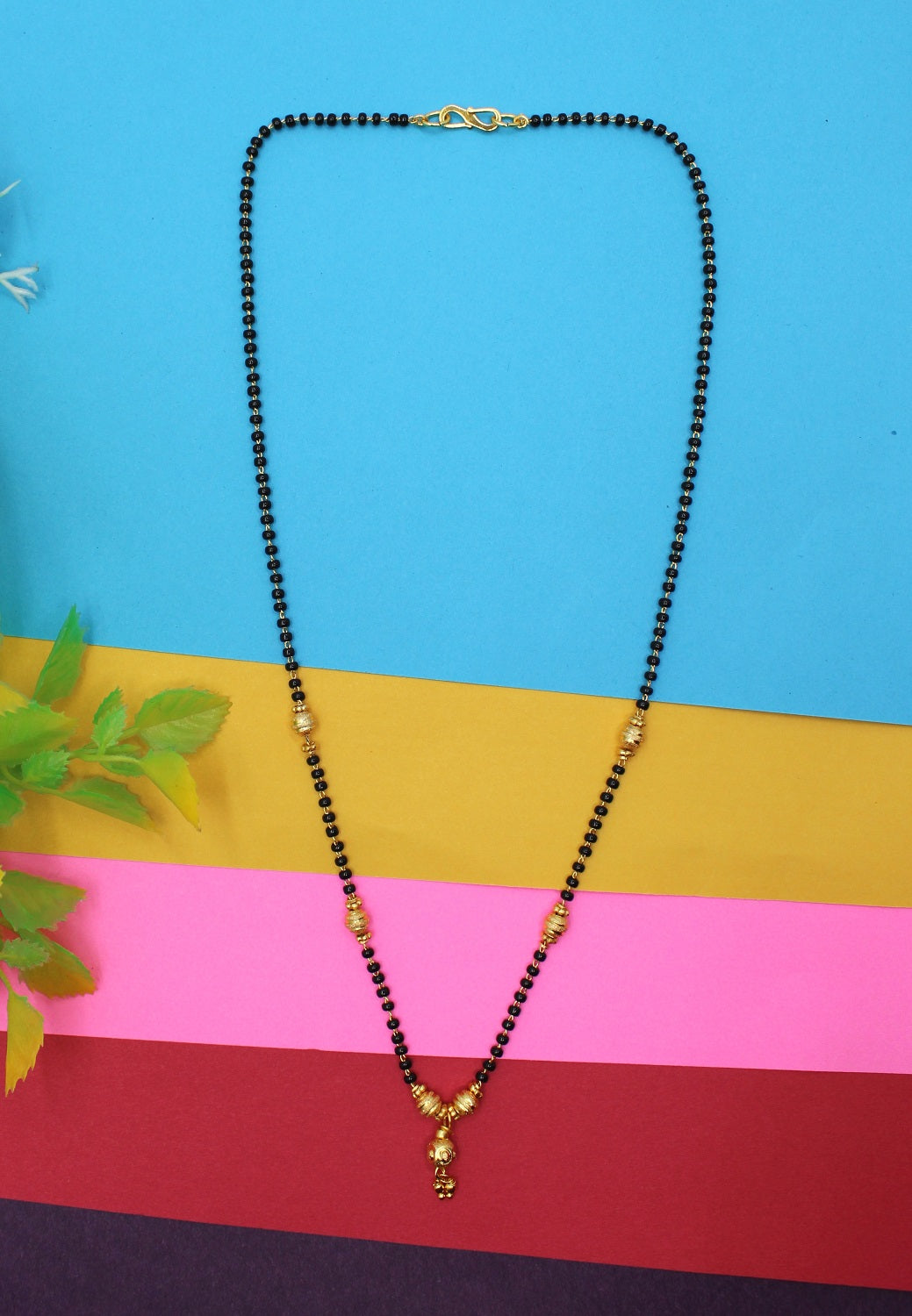 Elegant Daily Wear Black Bead Gold Plated Mangalsutra – Simple & Stylish Traditional Design 💛