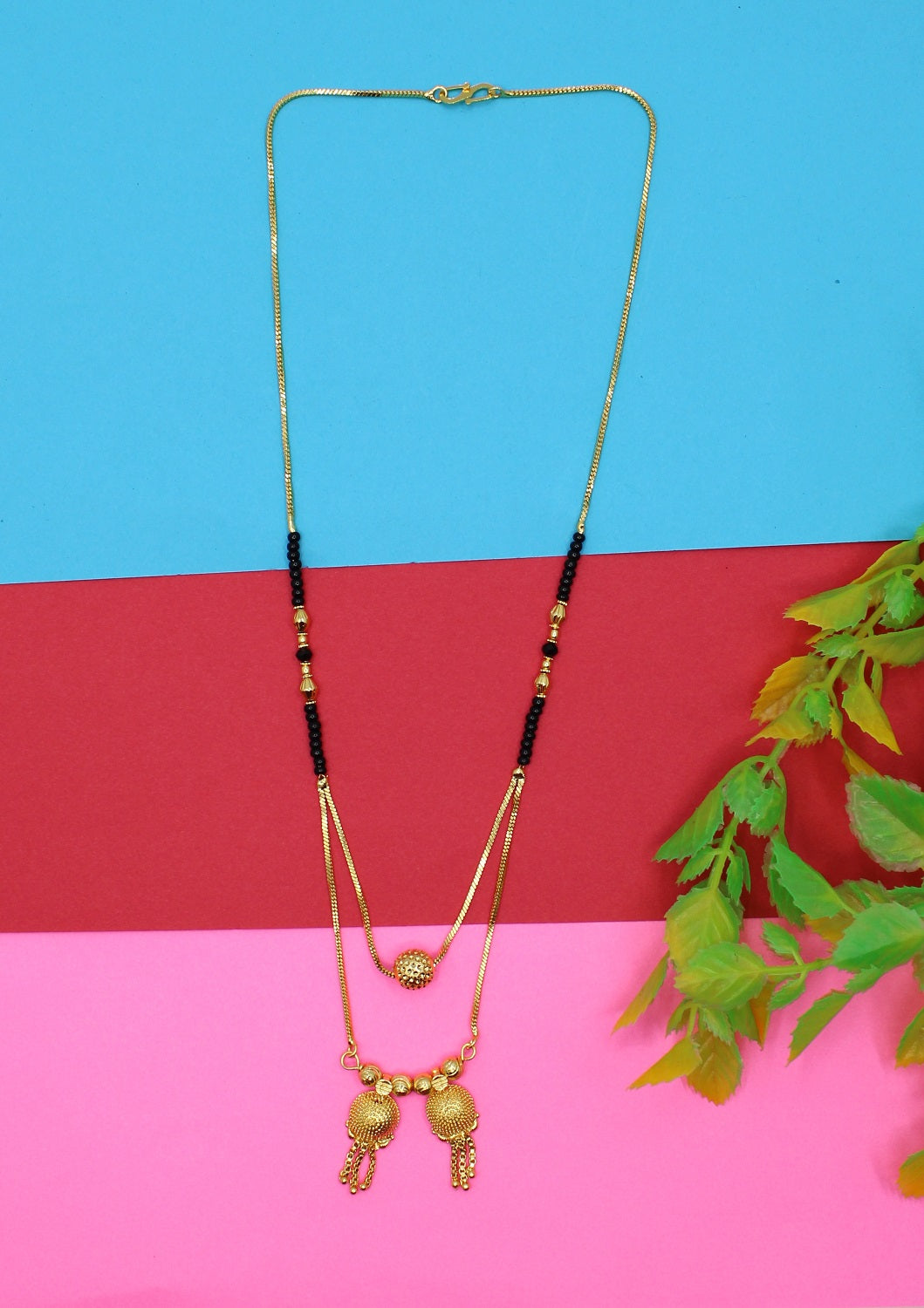 Elegant Double Layer Gold-Plated Mangalsutra – Royal Design for Modern Traditions 💛