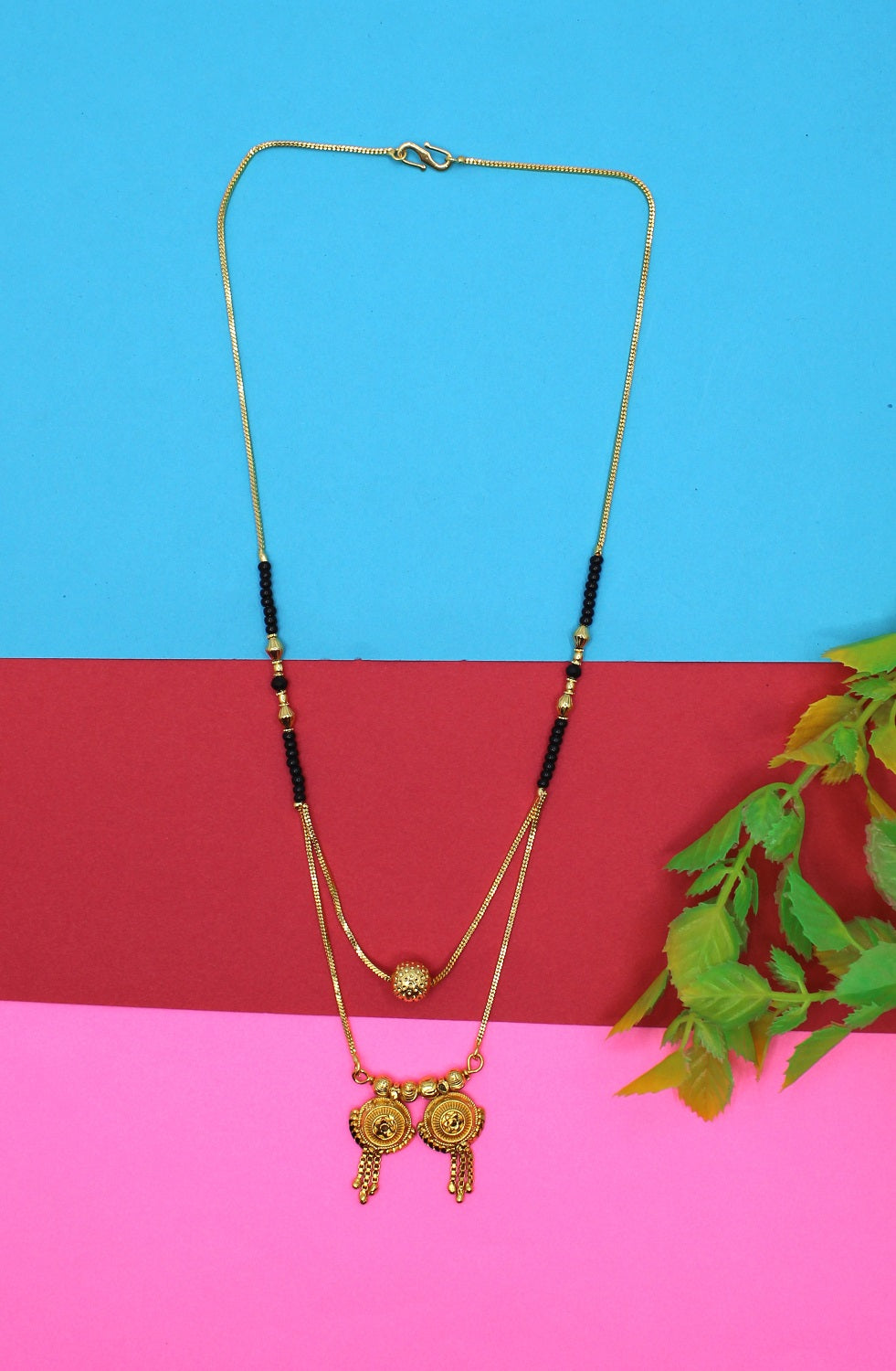 Layered Double Chain Gold Plated Mangalsutra – Premium Traditional Elegance ✨