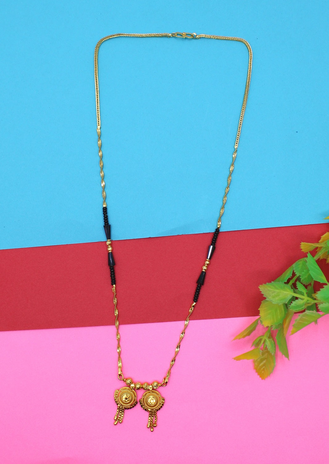 Elegant Double Layer Gold-Plated Mangalsutra – Royal Design for Modern Traditions 💛