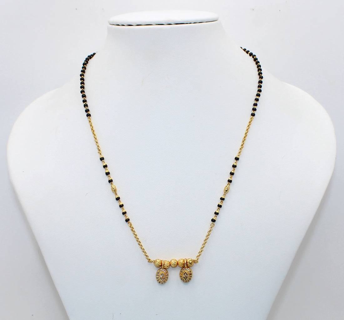 Royal Gold-Plated Double Drop Mangalsutra – Everyday Elegance with Traditional Touch 💛