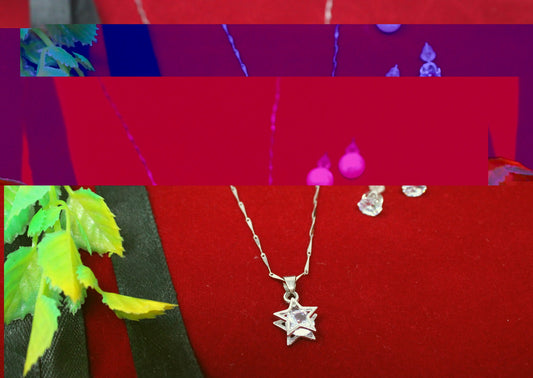soni jewellery Beautiful Premium Looking American Diamond Rose Plated Necklace set