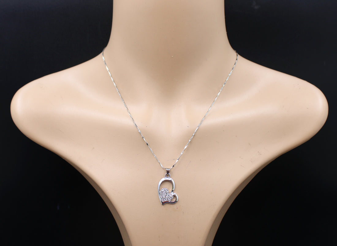 soni jewellery American Diamond chain pendant with earring