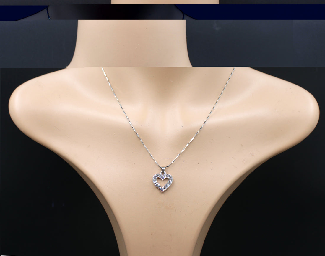 soni jewellery American Diamond chain pendant with earring