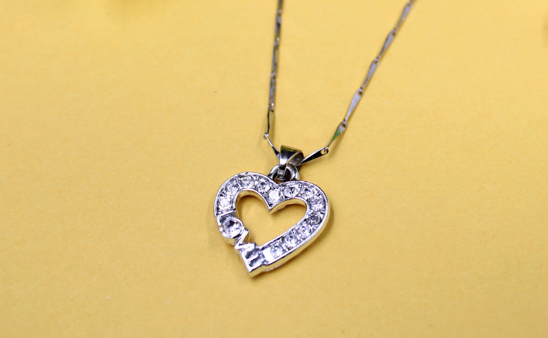 soni jewellery American Diamond chain pendant with earring