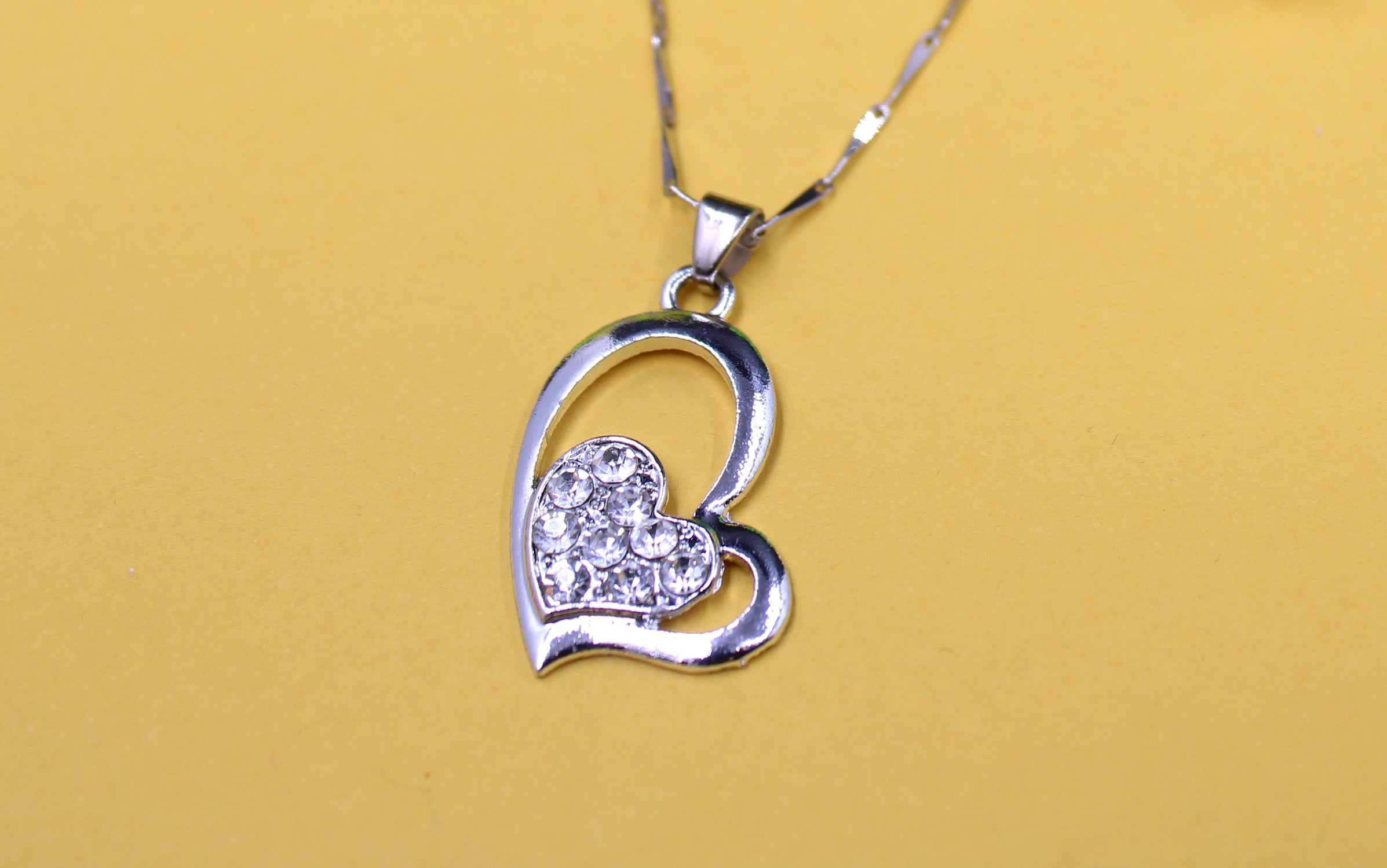 soni jewellery American Diamond chain pendant with earring