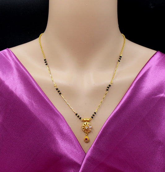 Soni Jewellery Feminine Beautiful Gold Plated Mangalsutra For Women