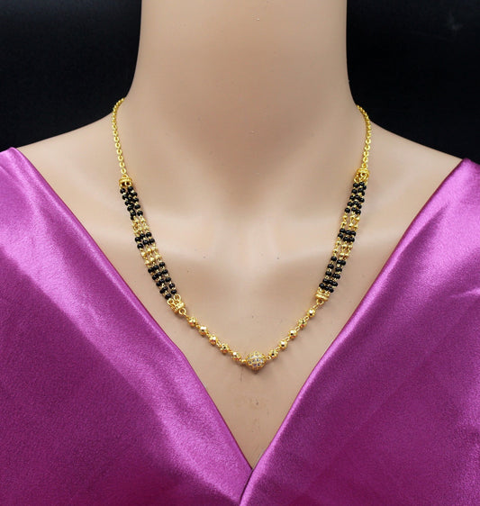 Soni Jewellery Feminine Beautiful Gold Plated Mangalsutra For Women