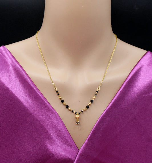 Soni Jewellery Feminine Beautiful Gold Plated Mangalsutra For Women