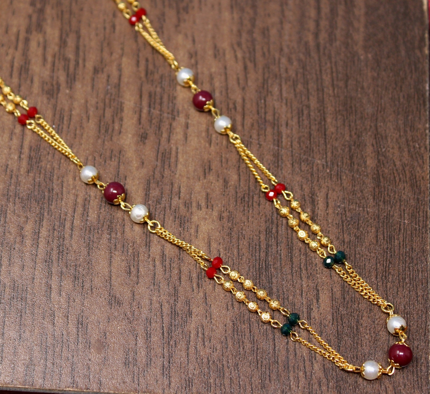 Layered Maharani Gold-Toned Necklace Set for Women – Festive & Bridal Wear