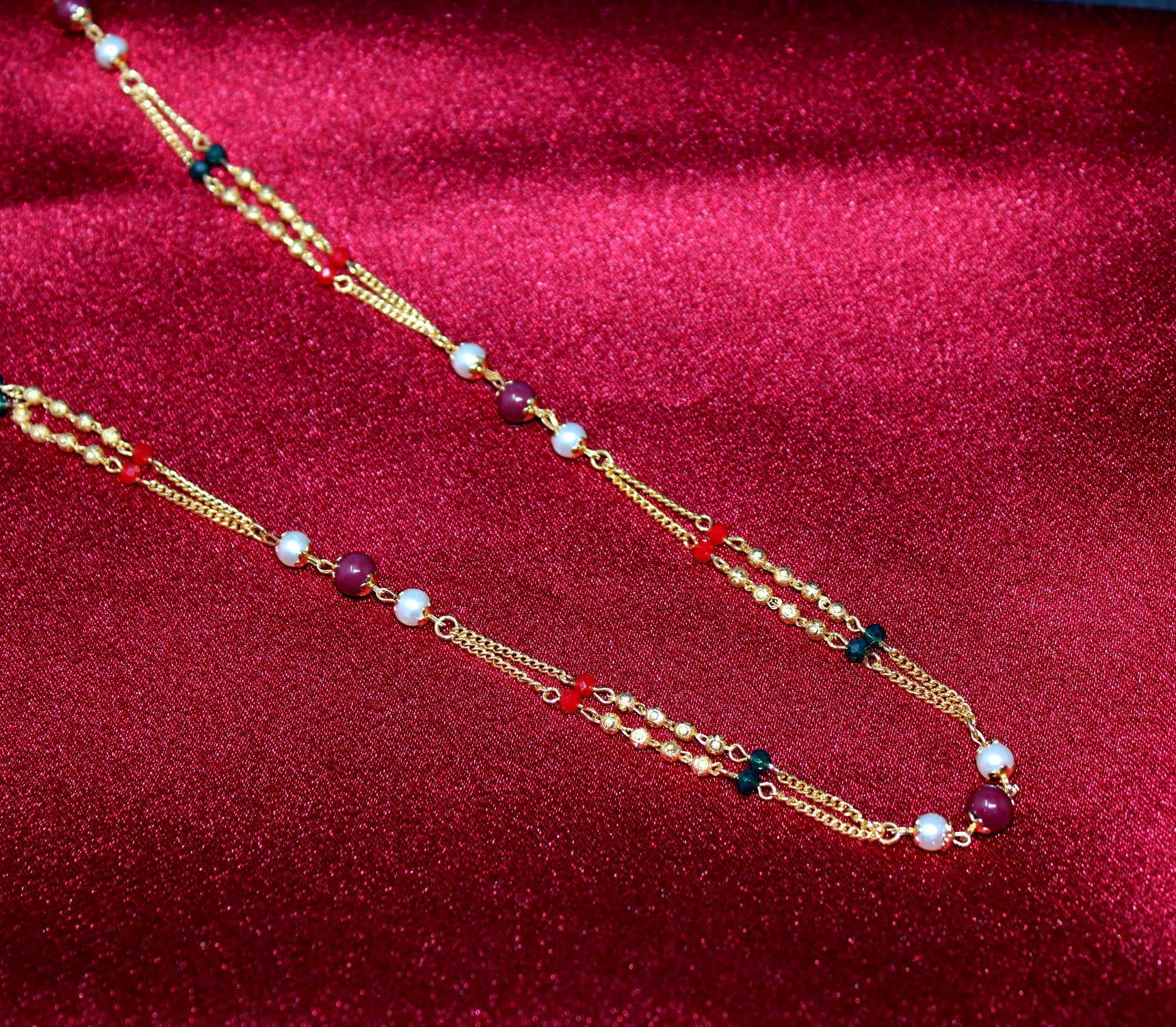 Layered Maharani Gold-Toned Necklace Set for Women – Festive & Bridal Wear