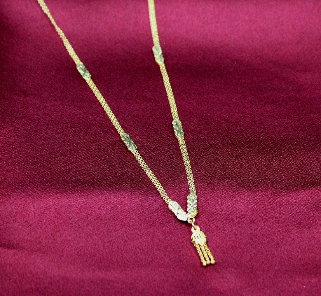 Allure Gold-Plated Chain & Pendant Set for Women – Traditional & Daily Wear