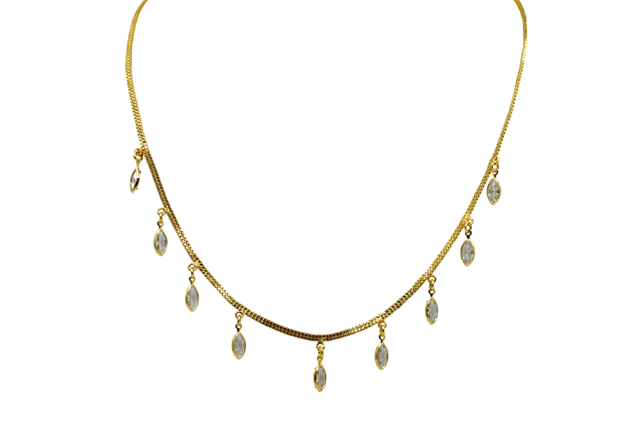 Soni Jewellery Elegant White Stone Necklace for Women and Girls