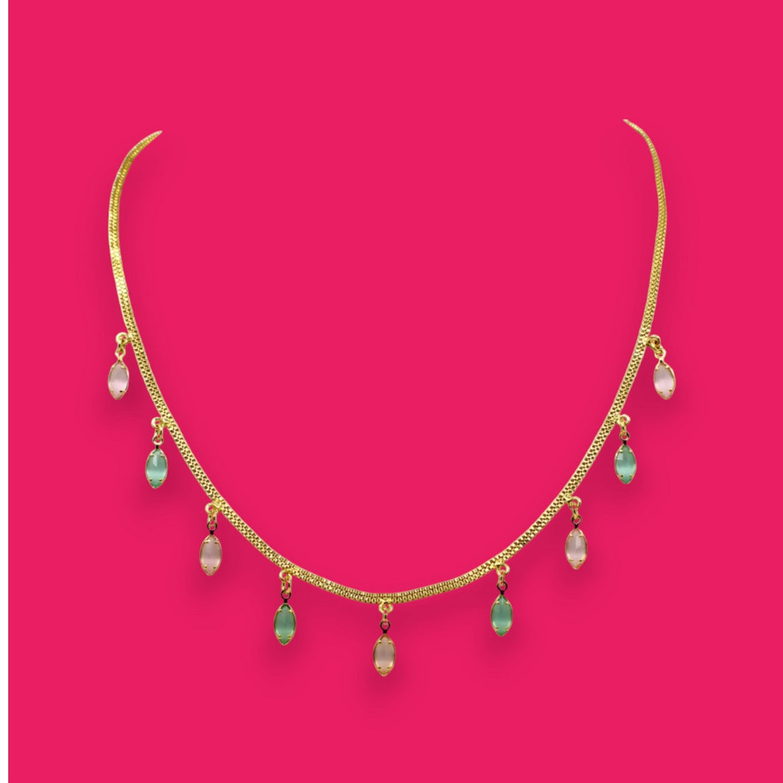 Elegant Multi-Stone Necklace for Women – Festive Wear | ₹309 Only | Skin-Friendly & Lightweight