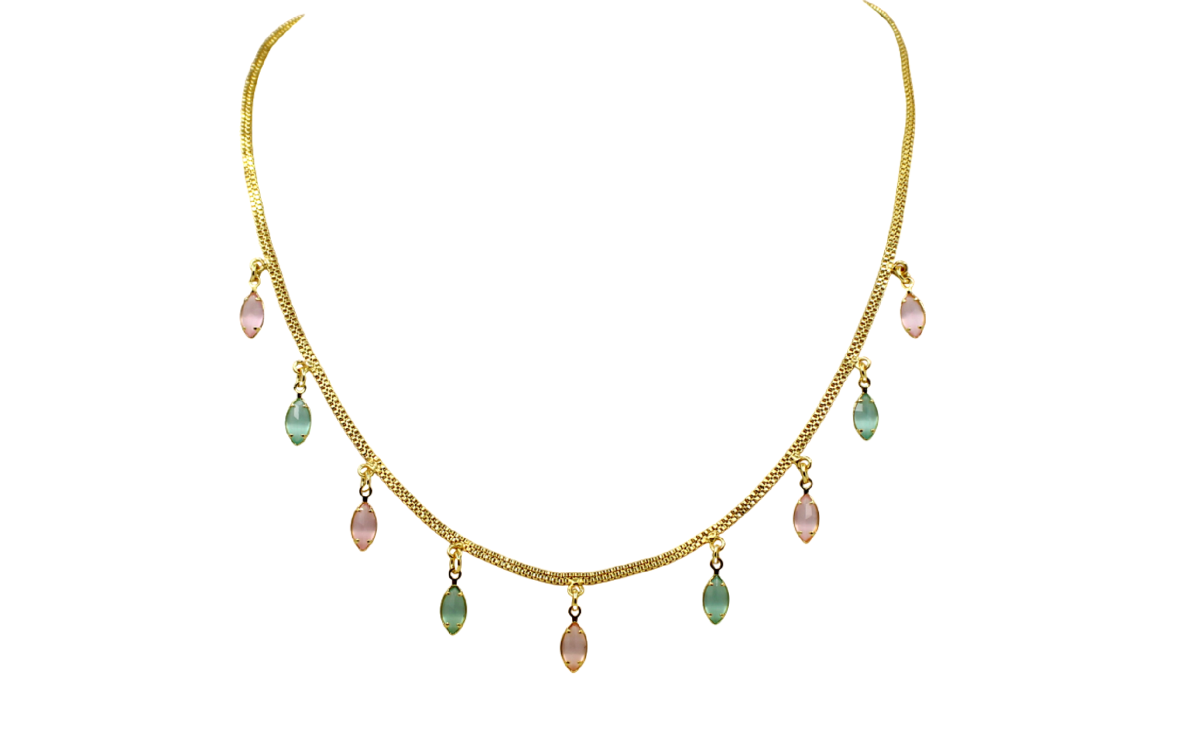 Elegant Multi-Stone Necklace for Women – Festive Wear | ₹309 Only | Skin-Friendly & Lightweight