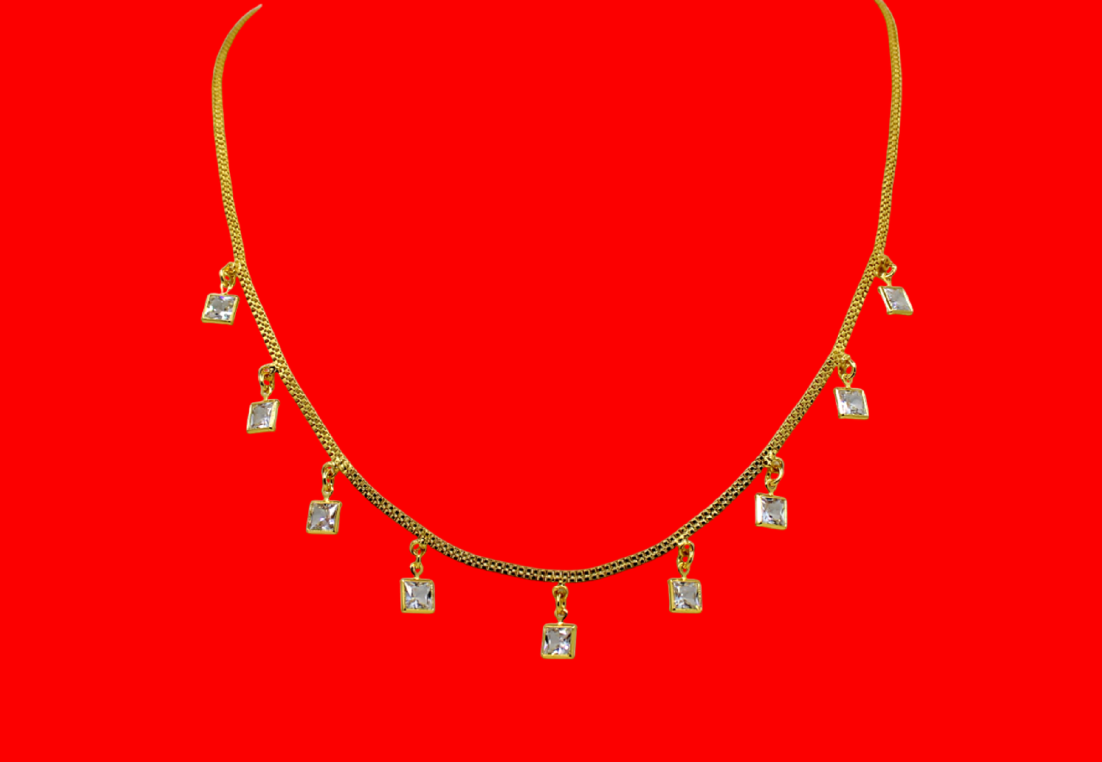 Elegant White Stone Necklace Set for Women – Traditional & Festive Wear