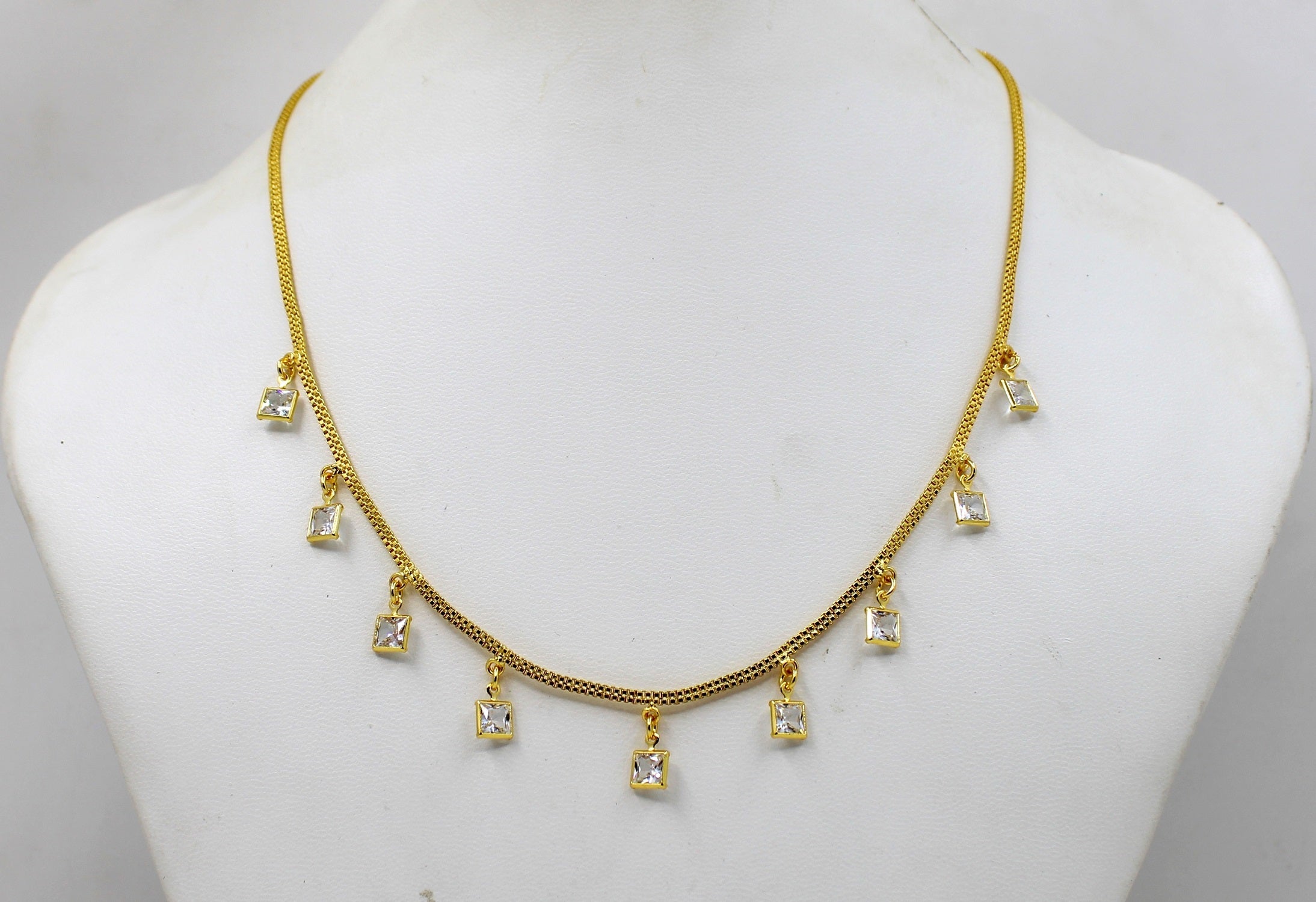 Elegant White Stone Necklace Set for Women – Traditional & Festive Wear