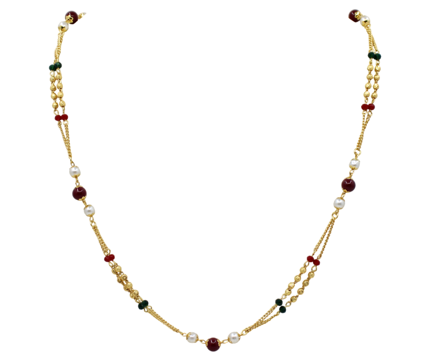 Layered Maharani Gold-Toned Necklace Set for Women – Festive & Bridal Wear