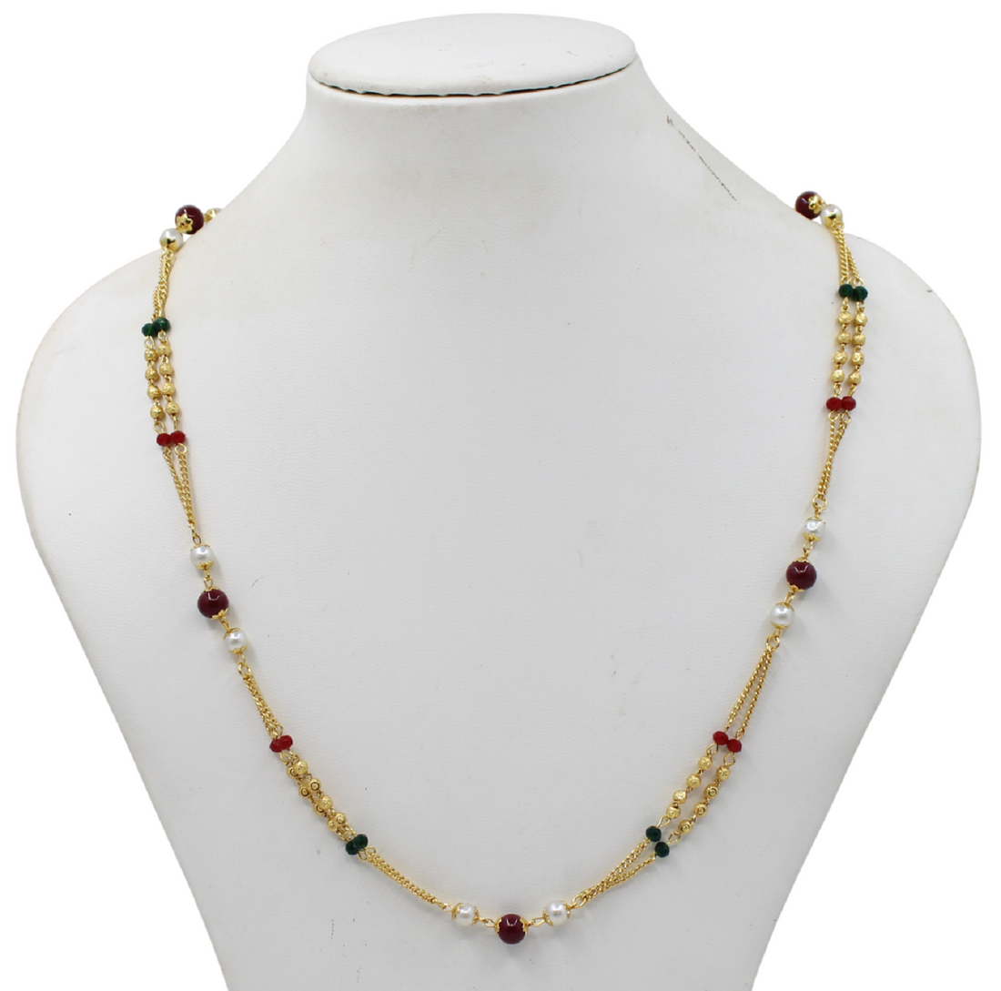 Layered Maharani Gold-Toned Necklace Set for Women – Festive & Bridal Wear