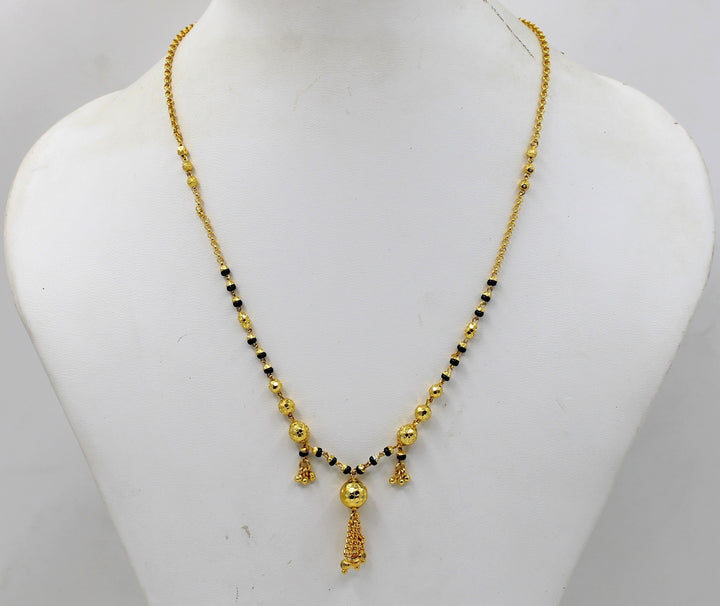 Traditional Gold-Plated Mangalsutra with Hanging Charms – Perfect Blend of Elegance & Devotion