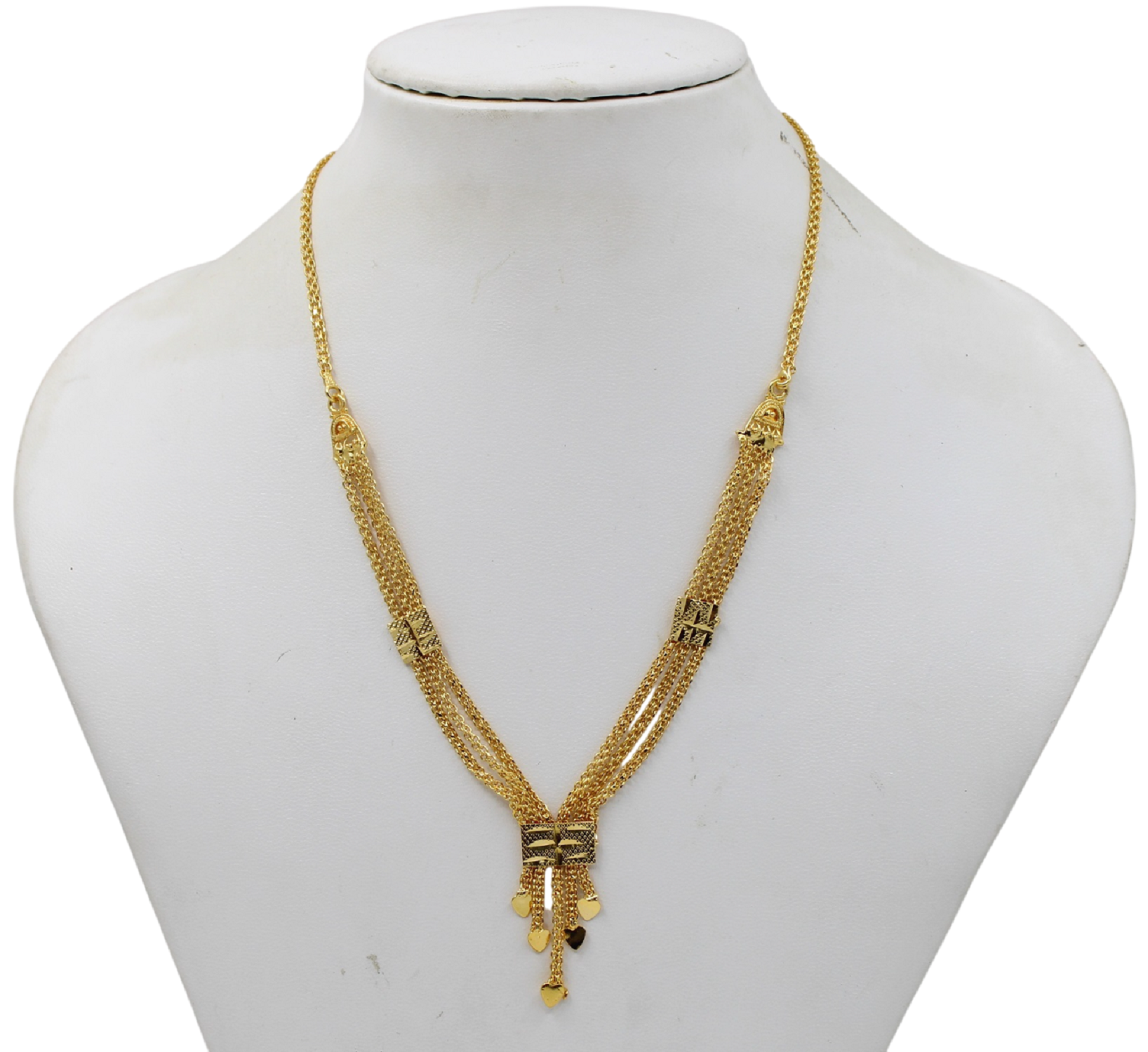 Maharani Style Golden Short Necklace – Traditional Festive Wear for Women