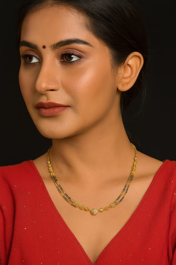 Classic Dual-Layer Gold-Plated Mangalsutra – Elegant Everyday Traditional Design