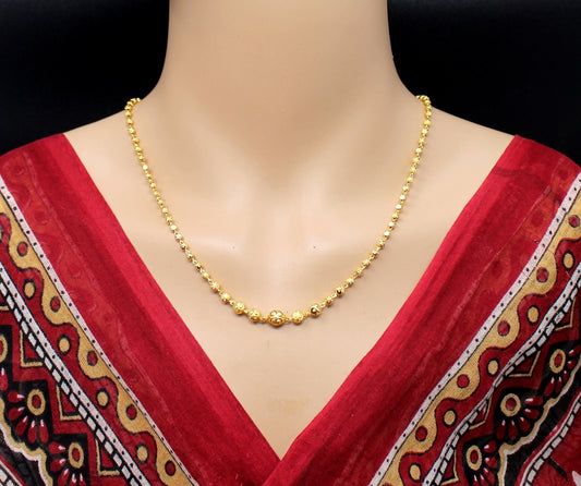 Soni Jewellery New Stylist Classy Necklace & Chain With Earring Tops For Women (Pack Of 2) (1 Necklace & chain, 1 Golden Earring Tops)