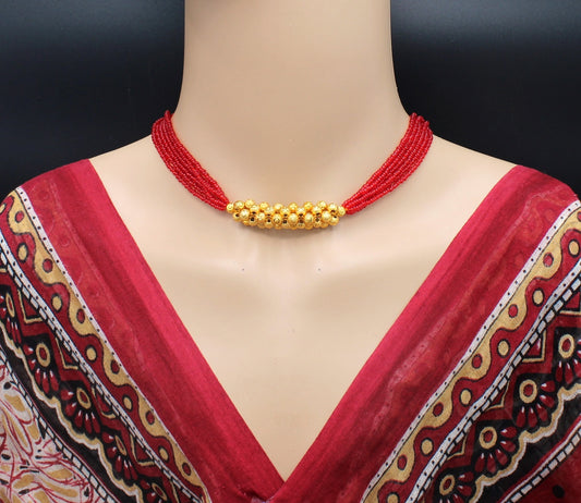 Soni Jewellery Combo of 3 Traditional Daily Wear Mangalsutra for Women (Pack Of 3) (1 Long Mangalsutra, 1 Short Mangalsutra, 1 Maharashtrian Thushi Mangalsutra)