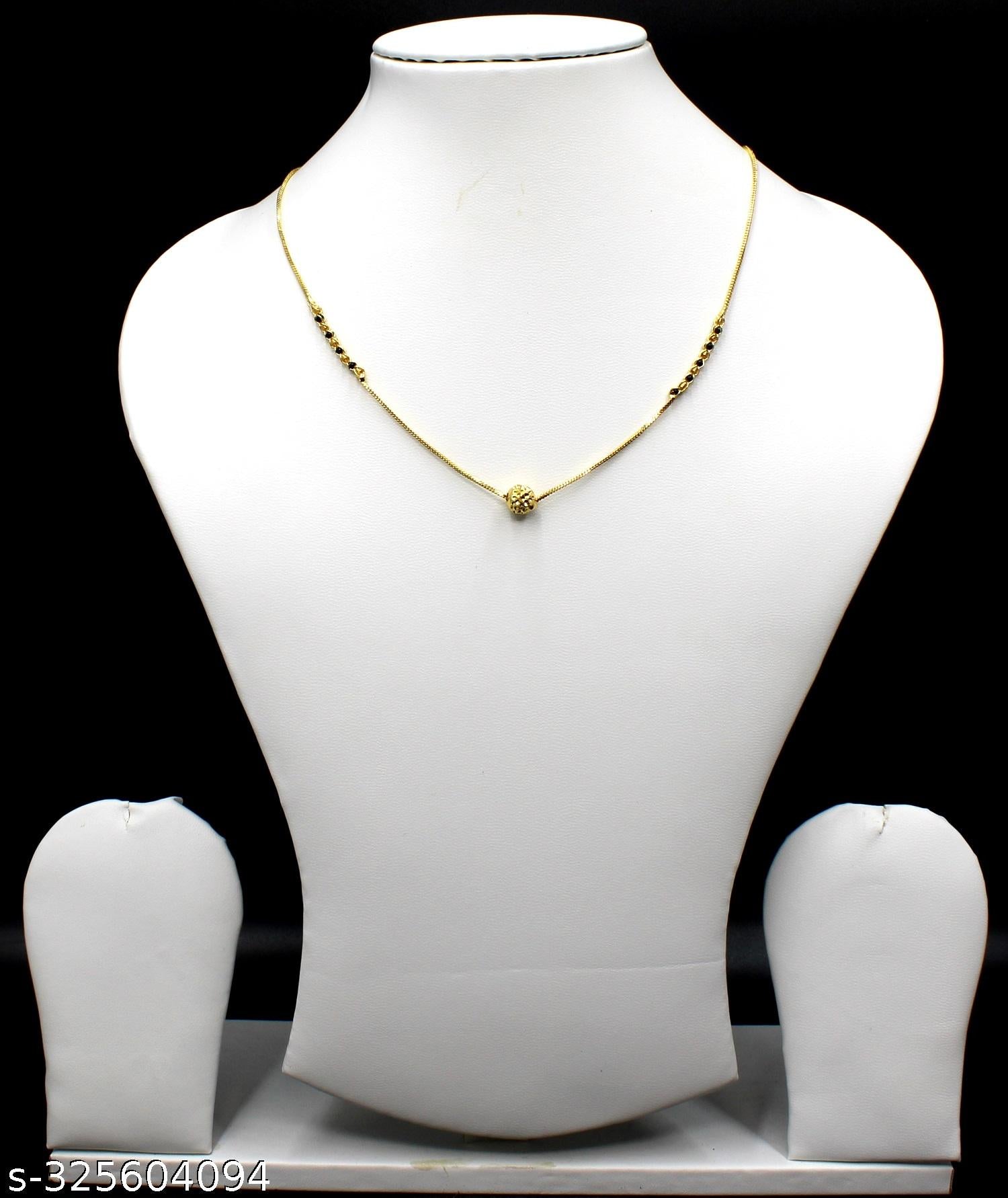 Single Bead Elegant Gold Plated Daily Wear Mangalsutra – Minimal & Timeless Design ✨